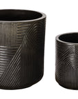 Serenity Textured Ceramic Patio Planter (Set Of 2)