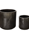 Serenity Textured Ceramic Patio Planter (Set Of 2)