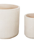 Serenity Textured Ceramic Patio Planter (Set Of 2)