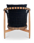 Kuna Black Teak Frame Outdoor Lounge Chair