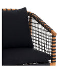 Kuna Black Teak Frame Outdoor Lounge Chair