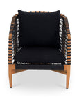 Kuna Black Teak Frame Outdoor Lounge Chair