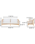 Kuna Solid Teak Frame Outdoor Sofa