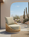Zuo Modern Cabana Olefin Fabric Swivel Outdoor Accent Chair
