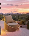 Zuo Modern Cabana Olefin Fabric Swivel Outdoor Accent Chair