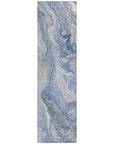 LOOMLAN Rugs Caelara Blue Washable Indoor-Outdoor Rug