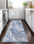 LOOMLAN Rugs Caelara Blue Washable Indoor-Outdoor Rug