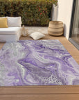 LOOMLAN Rugs Caelara Purple Washable Indoor-Outdoor Rug