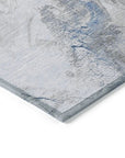 LOOMLAN Rugs Caelaris Blue Washable Indoor-Outdoor Rug