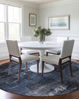 LOOMLAN Rugs Caelion Blue Washable Indoor-Outdoor Rug