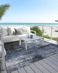 LOOMLAN Rugs Caelion Blue Washable Indoor-Outdoor Rug