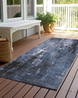 LOOMLAN Rugs Caelion Blue Washable Indoor-Outdoor Rug