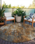 LOOMLAN Rugs Caelion Orange Washable Indoor-Outdoor Rug