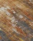 LOOMLAN Rugs Caelion Orange Washable Indoor-Outdoor Rug