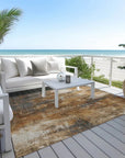 LOOMLAN Rugs Caelion Orange Washable Indoor-Outdoor Rug