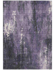 LOOMLAN Rugs Caelion Purple Washable Indoor-Outdoor Rug