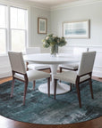 LOOMLAN Rugs Caelion Teal Washable Indoor-Outdoor Rug