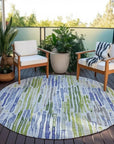 LOOMLAN Rugs Caelira Blue Washable Indoor-Outdoor Rug