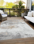 LOOMLAN Rugs Caelius Ivory Washable Indoor-Outdoor Rug