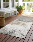 LOOMLAN Rugs Caelius Ivory Washable Indoor-Outdoor Rug
