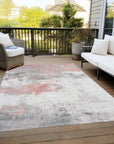 LOOMLAN Rugs Caelius Orange Washable Indoor-Outdoor Rug