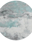 LOOMLAN Rugs Caelius Teal Washable Indoor-Outdoor Rug