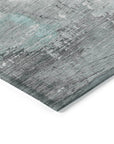 LOOMLAN Rugs Caelius Teal Washable Indoor-Outdoor Rug