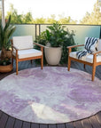 LOOMLAN Rugs Caelor Purple Washable Indoor-Outdoor Rug