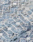 LOOMLAN Rugs Calandria Blue Washable Indoor-Outdoor Rug