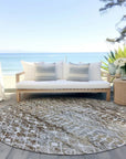 LOOMLAN Rugs Calandria Brown Washable Indoor-Outdoor Rug