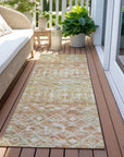 LOOMLAN Rugs Calandria Orange Washable Indoor-Outdoor Rug