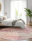LOOMLAN Rugs Calandria Pink Washable Indoor-Outdoor Rug