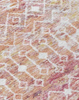 LOOMLAN Rugs Calandria Pink Washable Indoor-Outdoor Rug