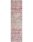 LOOMLAN Rugs Calandria Pink Washable Indoor-Outdoor Rug