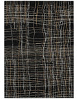 LOOMLAN Rugs Calista Black Washable Indoor-Outdoor Rug
