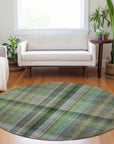 Calm Mirage Green Washable Indoor-Outdoor Rug