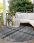Calm Mirage Grey Washable Indoor-Outdoor Rug