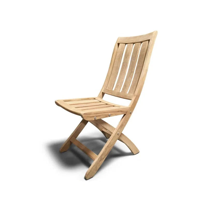 Cambria Teak Outdoor Folding Chair-Outdoor Lounge Chairs-HiTeak-LOOMLAN