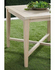 Carmel Outdoor Square Counter Table Gray Teak-Outdoor Counter Tables-Essentials For Living-LOOMLAN