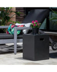 Castor Concrete Outdoor Square End Table - LOOMLAN - SUNPAN - Outdoor Side Tables