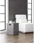 Castor Concrete Outdoor Square End Table - LOOMLAN - SUNPAN - Outdoor Side Tables