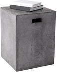 Castor Concrete Outdoor Square End Table - LOOMLAN - SUNPAN - Outdoor Side Tables