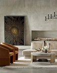 Cavette Coffee Table Concrete Top Brass-Outdoor Coffee Tables-SUNPAN-LOOMLAN