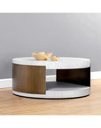 Cavette Coffee Table Concrete Top Brass-Outdoor Coffee Tables-SUNPAN-LOOMLAN