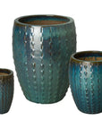 Emissary Ceramic Tall Stud Round Planter