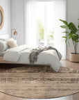 LOOMLAN Rugs Charix Brown Washable Indoor-Outdoor Rug
