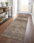 LOOMLAN Rugs Charix Brown Washable Indoor-Outdoor Rug