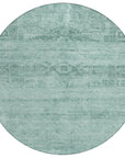 LOOMLAN Rugs Charix Teal Washable Indoor-Outdoor Rug