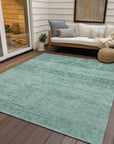 LOOMLAN Rugs Charix Teal Washable Indoor-Outdoor Rug