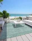 LOOMLAN Rugs Charix Teal Washable Indoor-Outdoor Rug